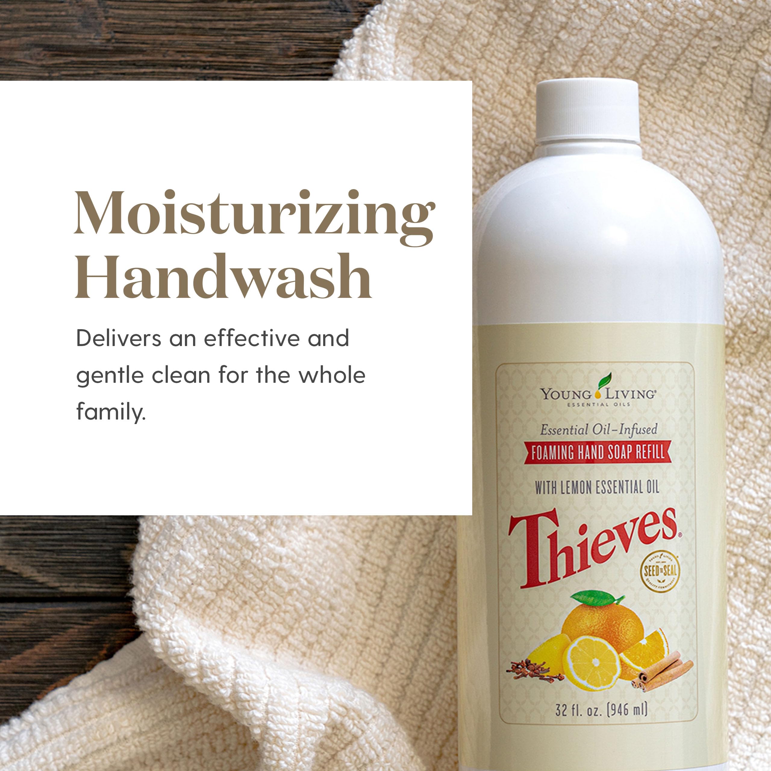 EssentialOilsLife - Thieves Foaming Hand Soap Refill - 32 oz