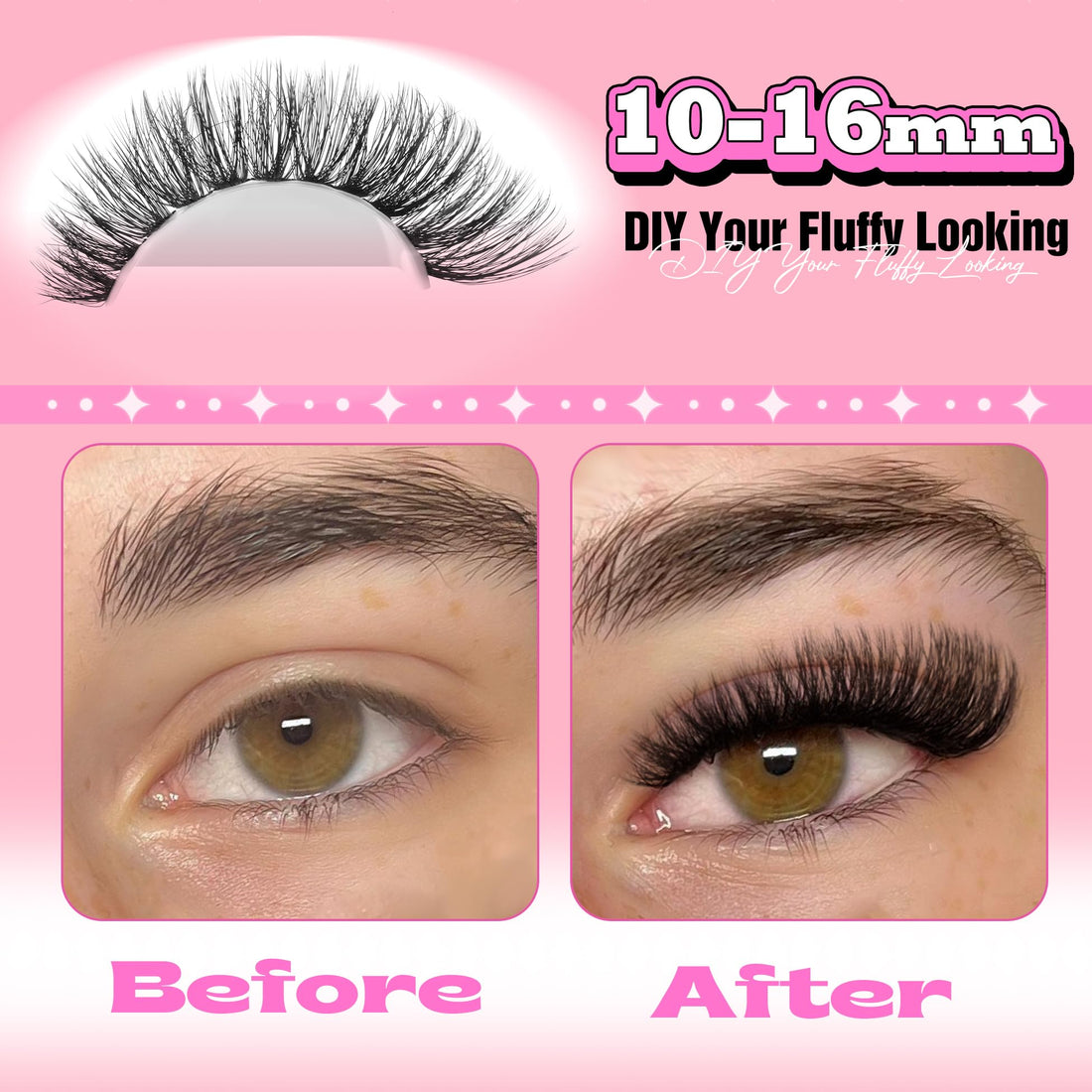 ALICE Lash Clusters 336pcs 80D Lash Extensions Cluster Eyelash Extensions Thick Volume Faux Mink Individual Lashes Mix 10-18mm Long Eyelash Clusters