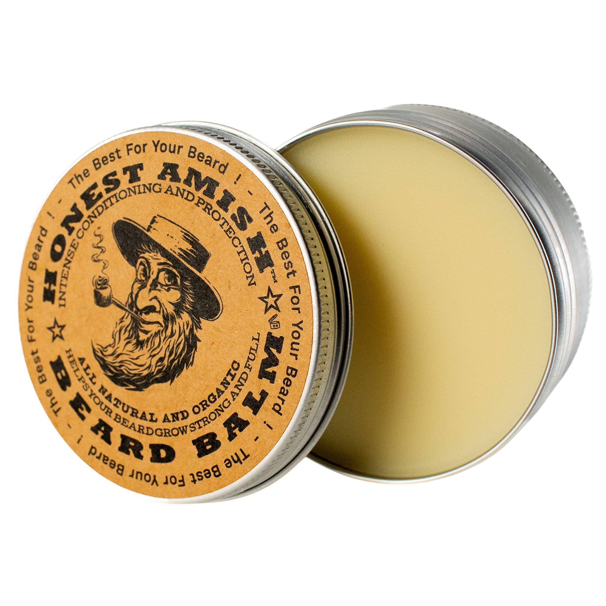 Honest Amish Beard Balm - New Large 4 Ounce Twist Tin