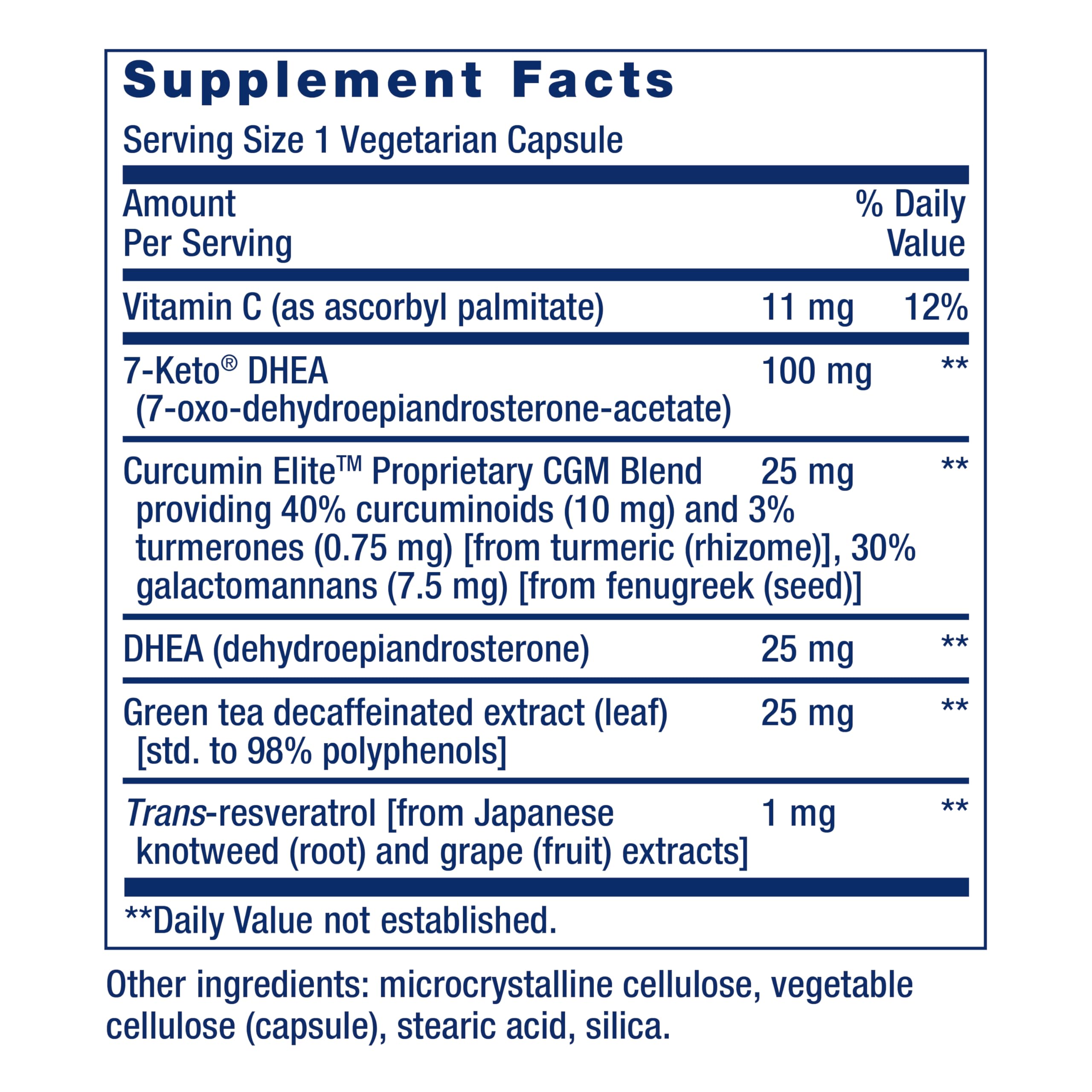 Life Extension DHEA Complete with 7-Keto - Supports Healthy Body Weight, Mood, Lean Muscle Mass, Libido & More - Non GMO, Gluten-Free, Vegetarian, 60 Capsules