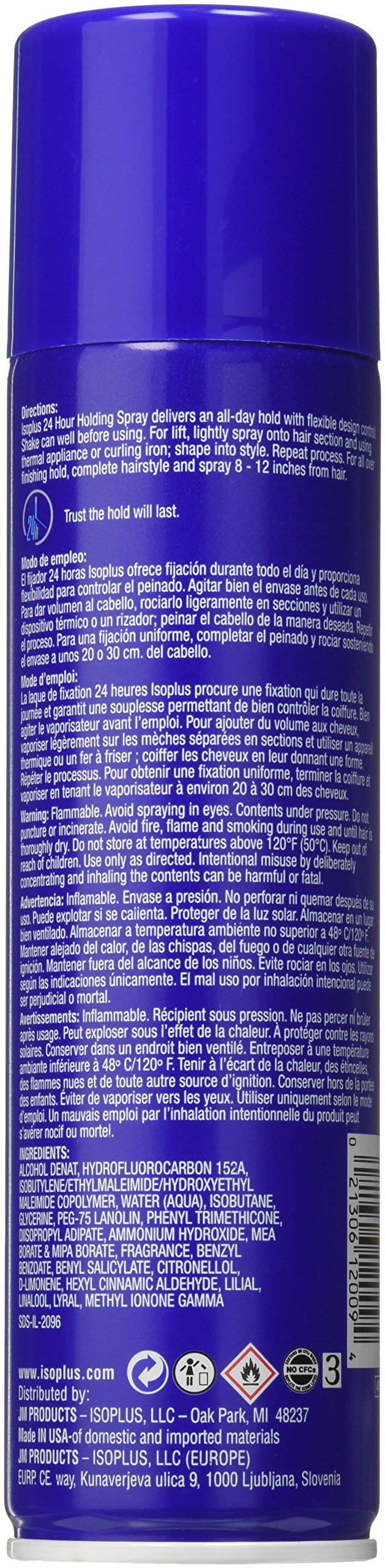 Isoplus 24 Hour Flex Hold Non Sticky Holding Spray, 9 Ounce
