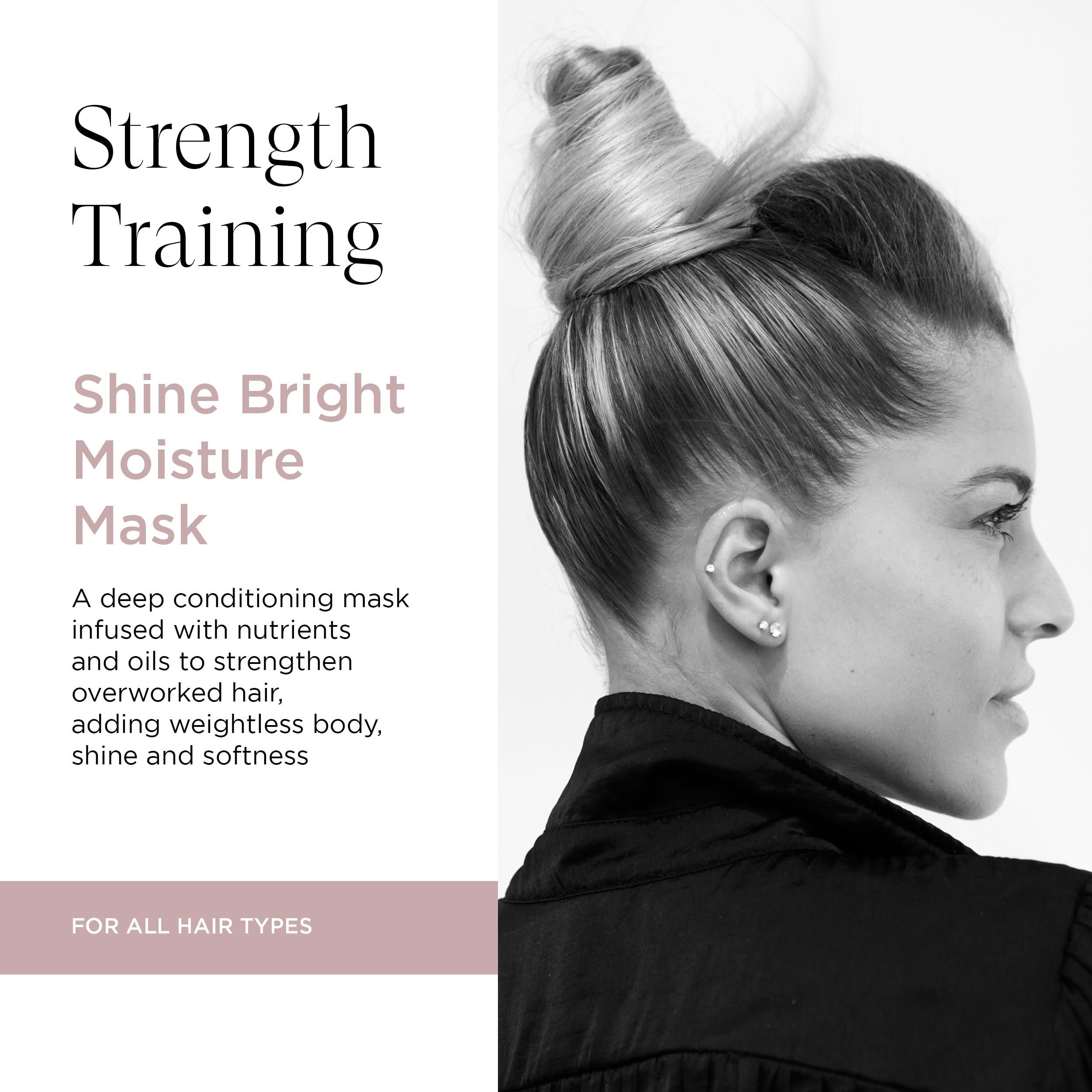 Shine Bright Moisture Hair Mask, Intense Conditioning for Lustrous Shine and Softness, Vegan, 4 Oz