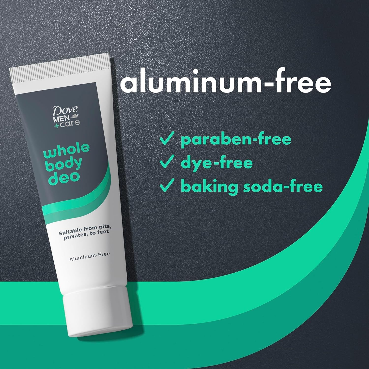 Dove Men+Care Whole Body Deo Aluminum-Free Deodorant Cream Aloe + Bamboo Suitable from Pits, Privates, to Feet 2.5 fl oz (Pack of 2)