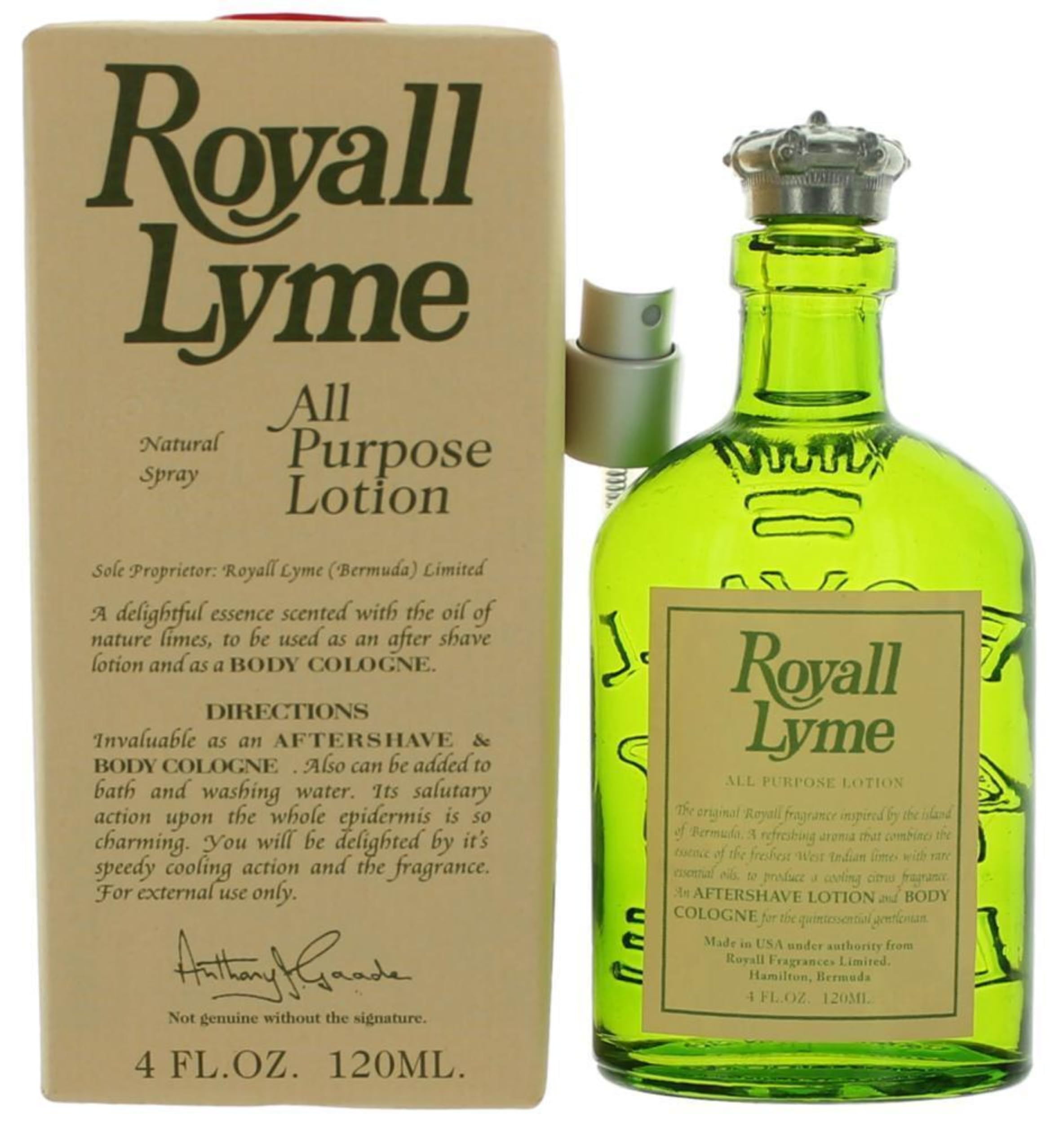 Royall Lyme for Men By Royal Fragrances Cologne/After Shave, 4-Ounce