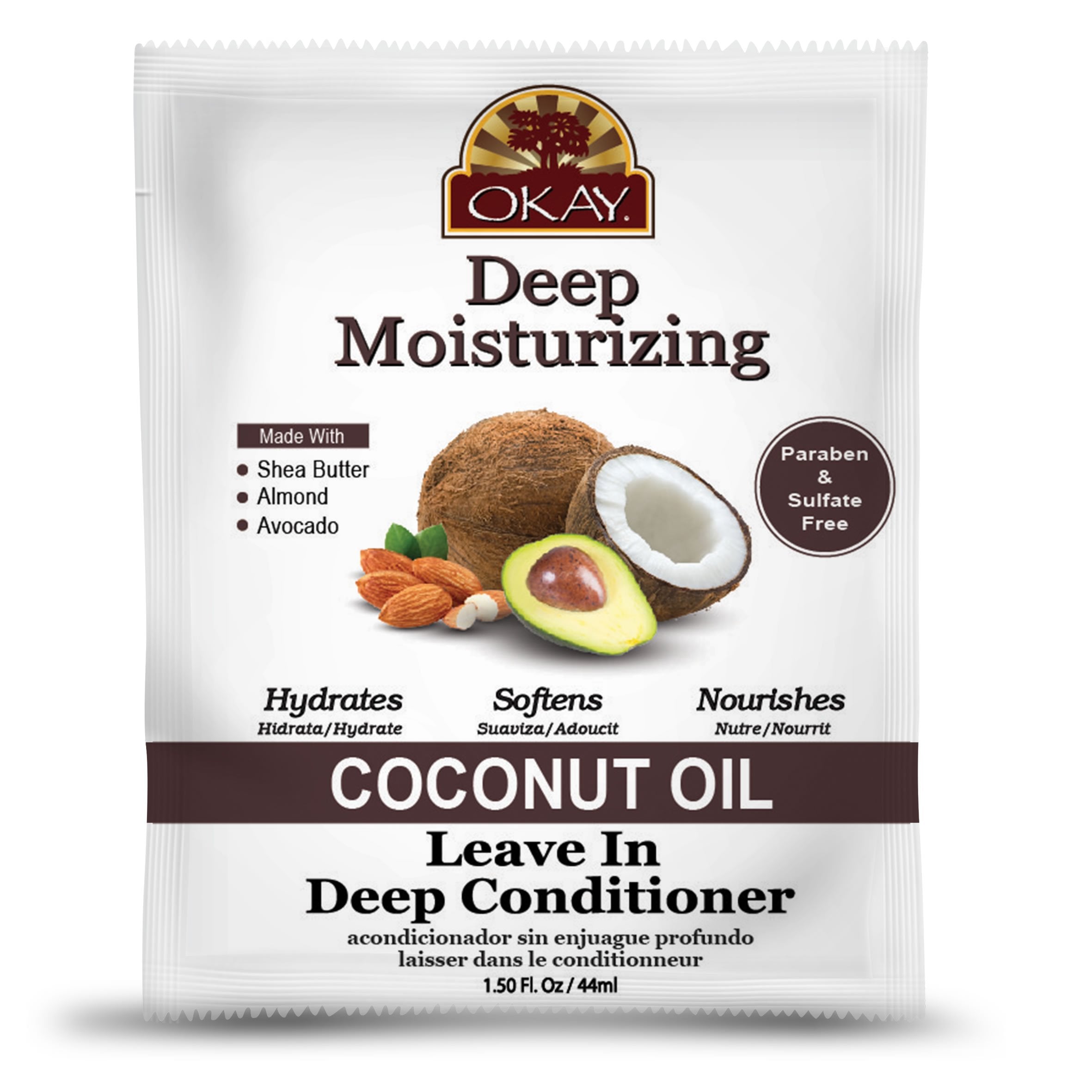 Okay Coconut Oil Deep Moisturizing Leave in Conditioner, 1.5 Ounce