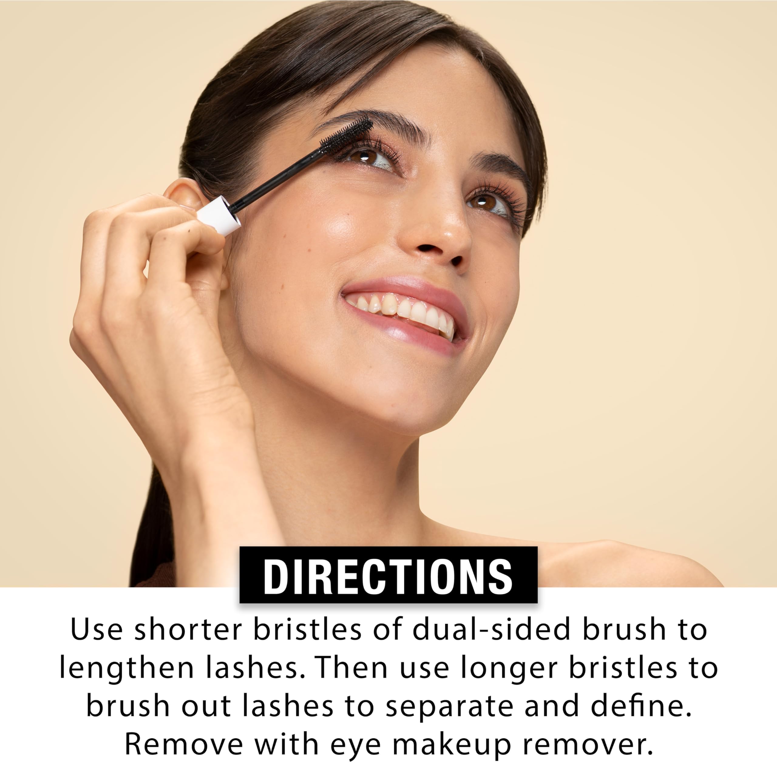 Neutrogena Healthy Definition Mascara, Eyelash Mascara Defines, Lifts, Curls, Lengthens & Volumizes Lashes, Dual-Sided Mascara Comb + Brush for Natural Application, Carbon Black, 0.27 oz