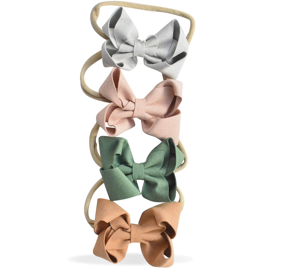 California Tot Soft & Stretchy Headbands for Baby, Toddler, Girls, Mixed Set of 4 (Ballet Princess)