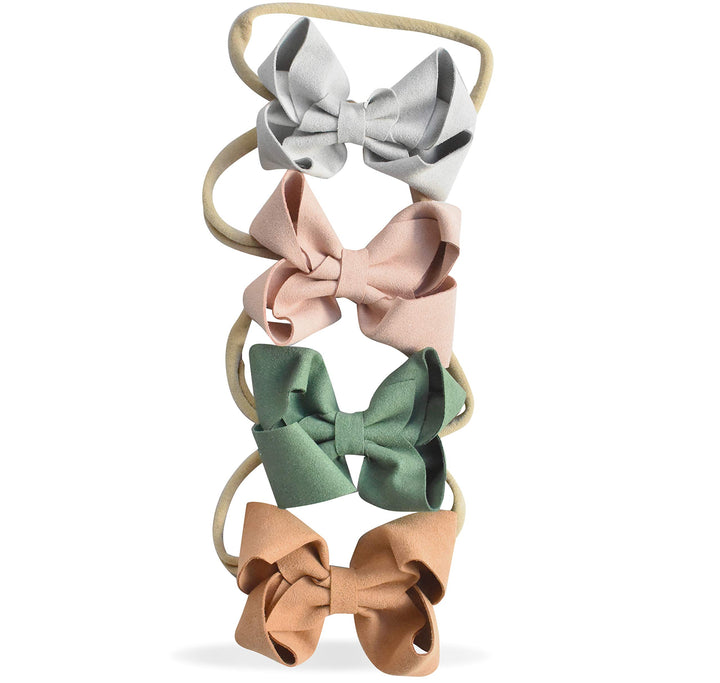 California Tot Soft & Stretchy Headbands for Baby, Toddler, Girls, Mixed Set of 4 (Ballet Princess)