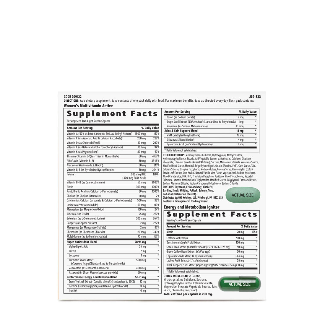 GNC Women's Vitapak Program - Energy & Metabolism | Complete Nutrient System Designed for Women | Supports Increased Energy & Metabolism Plus Performance & Focus |Daily Supplement | 30 Packs