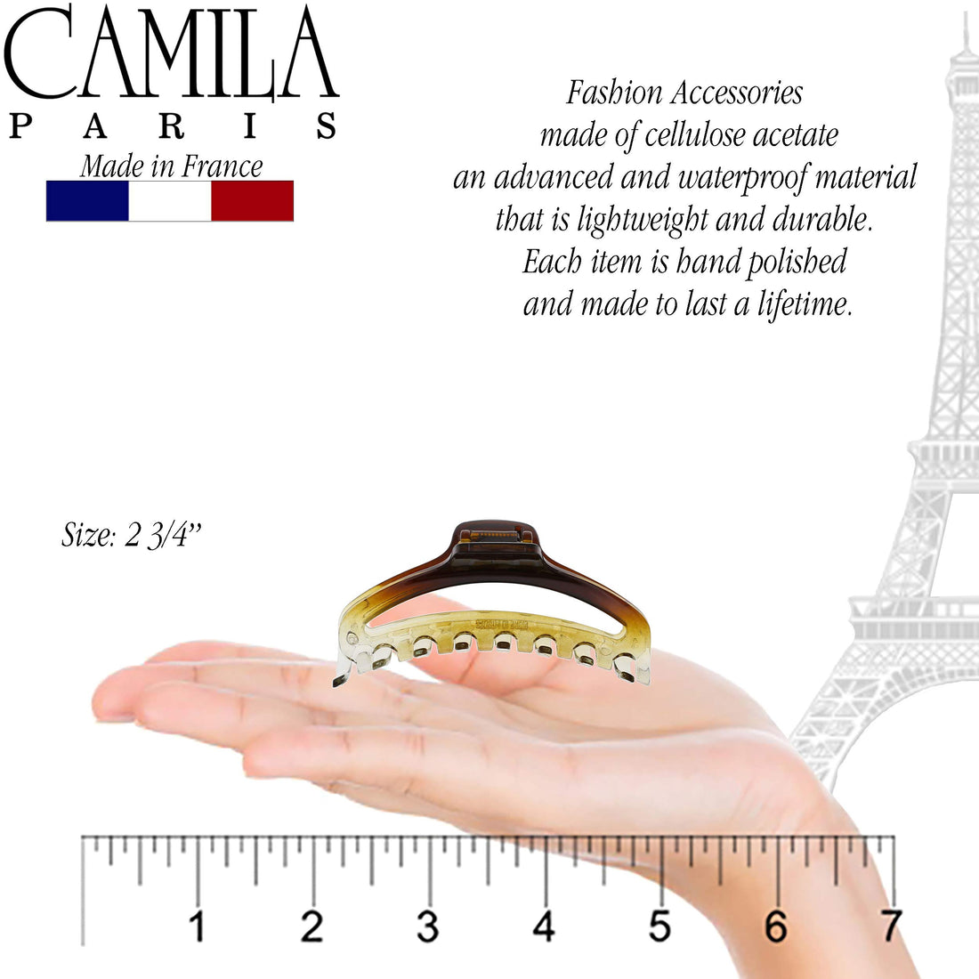 CP2381, CLIP Small NARROW, OPEN, BROW & CRISTAL