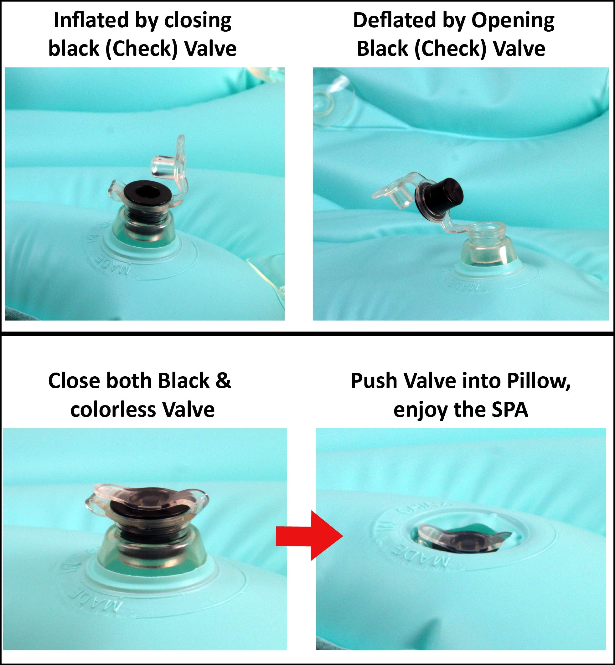 ObboMed HB-1200 Inflatable Bath Back Pillow - Terry Cloth