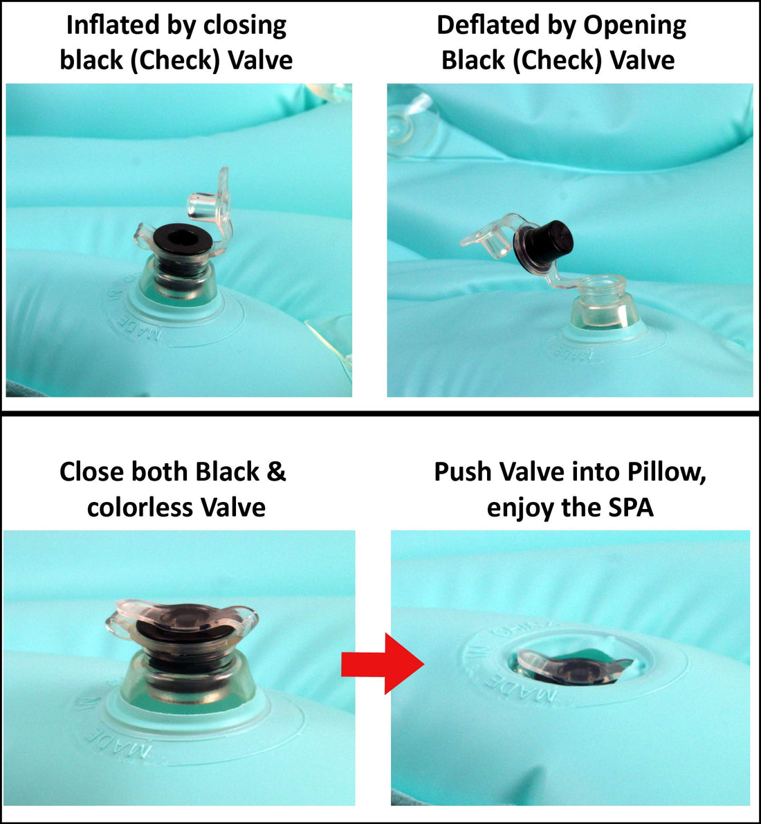 ObboMed HB-1200 Inflatable Bath Back Pillow - Terry Cloth