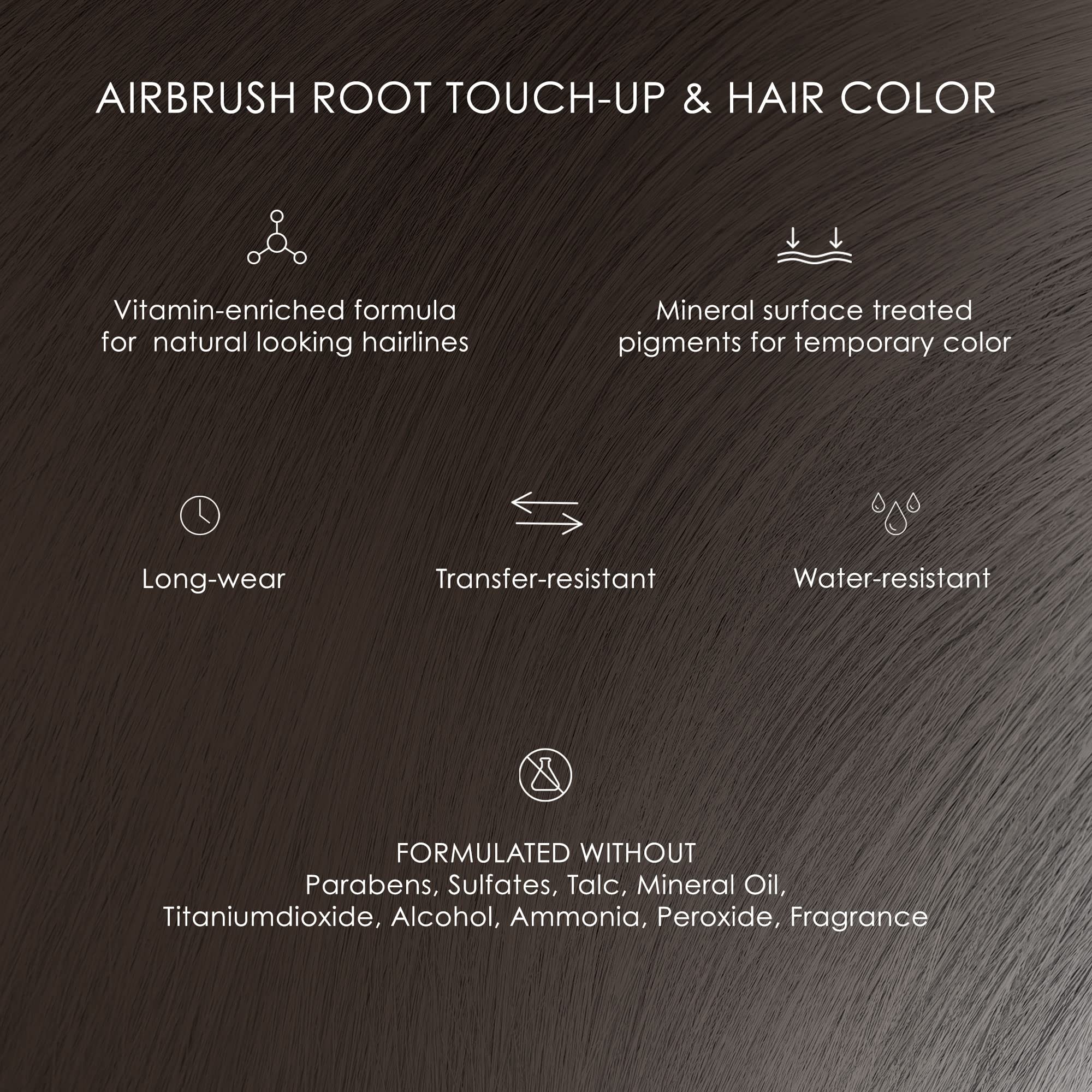 Temptu Airbrush Root-touch Up & Hair Color Ash Brown, 0.5 Fl Oz