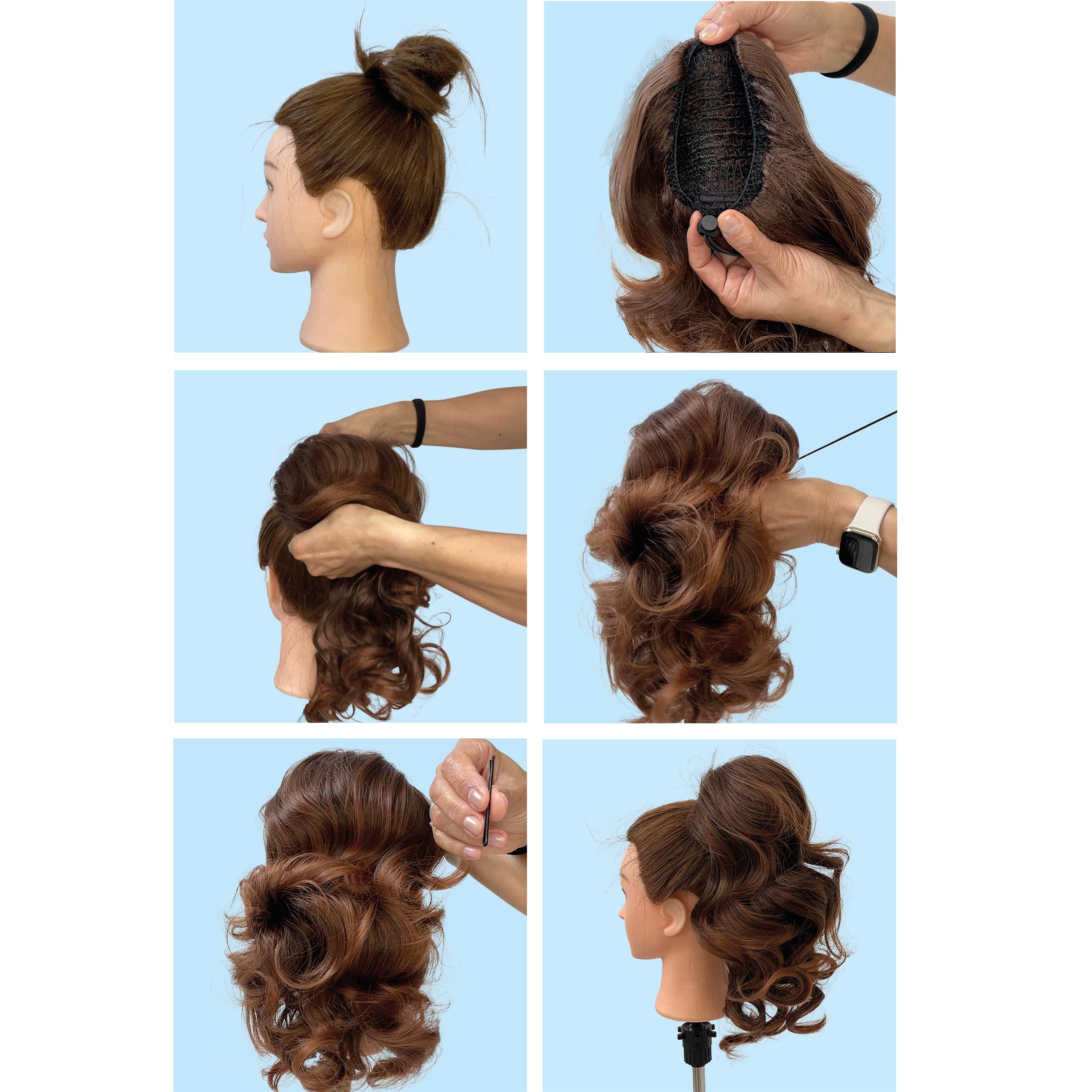 PRETTYSHOP Hair Piece Ponytail Drawstring Extension Wavy Voluminous Nature Looking Heat-Resisting 16 light blonde mix # 22H613A PH221