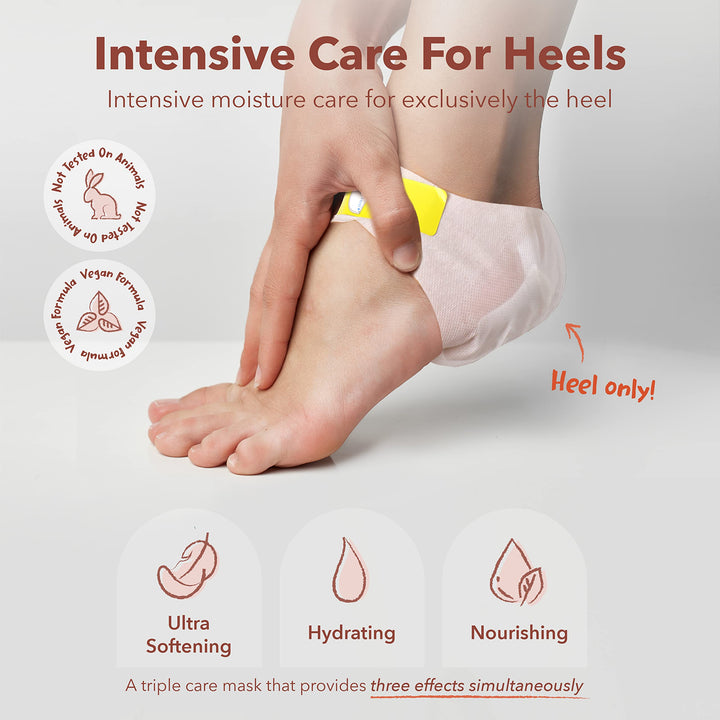 PUREDERM Instant Softening Heel Mask 0.63oz/ Korean beauty/Moisture foot mask, Foot mask, Foot care, Heel mask, Foot spa, Self foot care, Heel patch