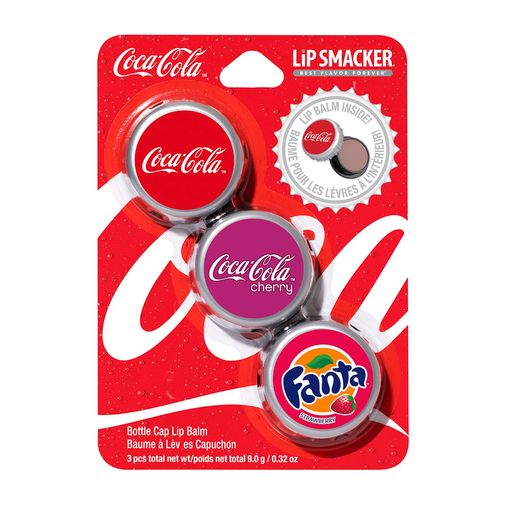 Lip Smacker Coca Cola Collection - Moisturizing, Soothing Coke Bottle Caps Trio