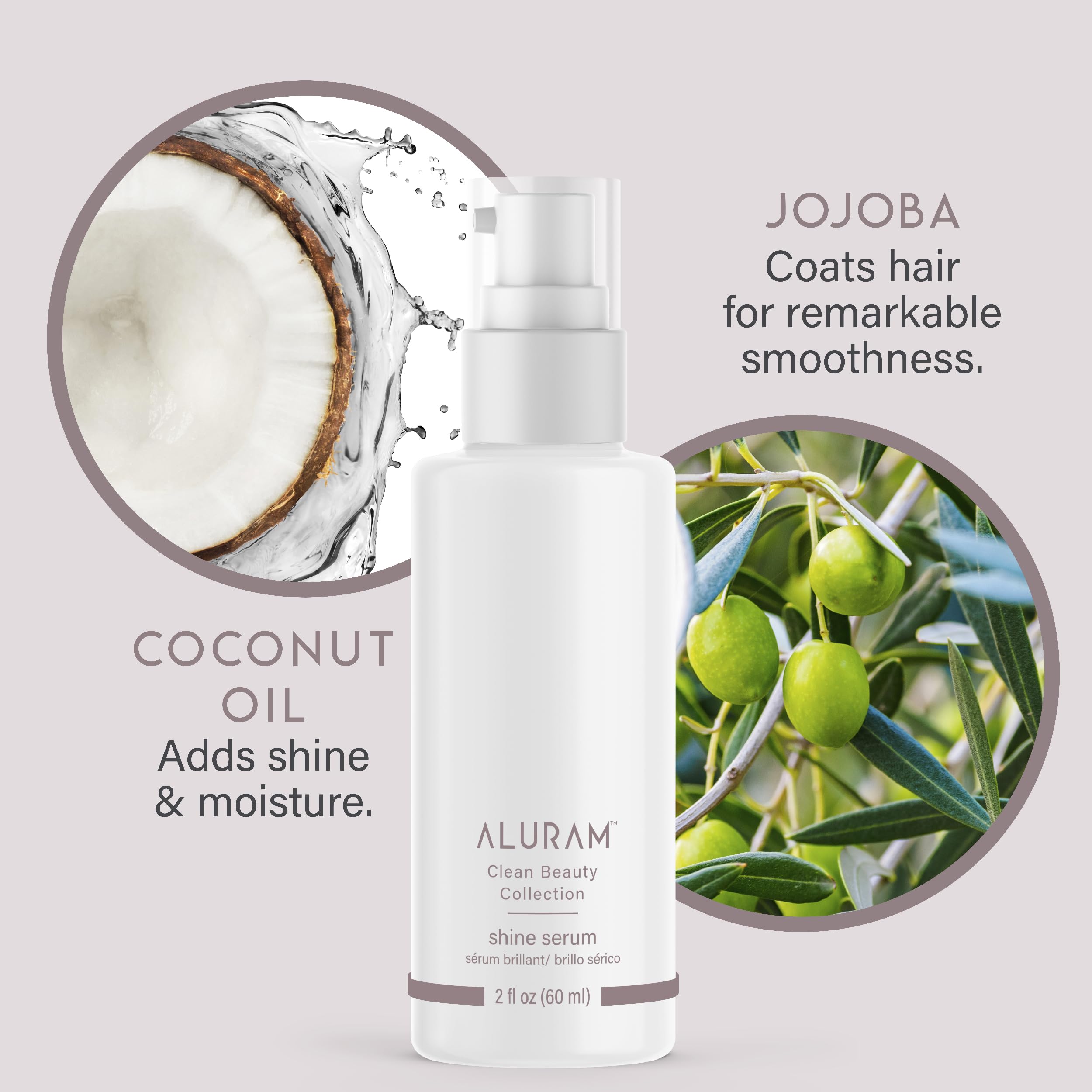ALURAM Coconut Water Based Shine Serum, 2 Fl Oz