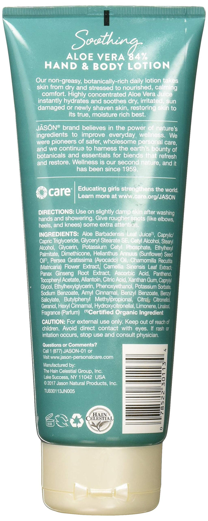 Jason Hand and Body Lotion Aloe Vera, 236ml