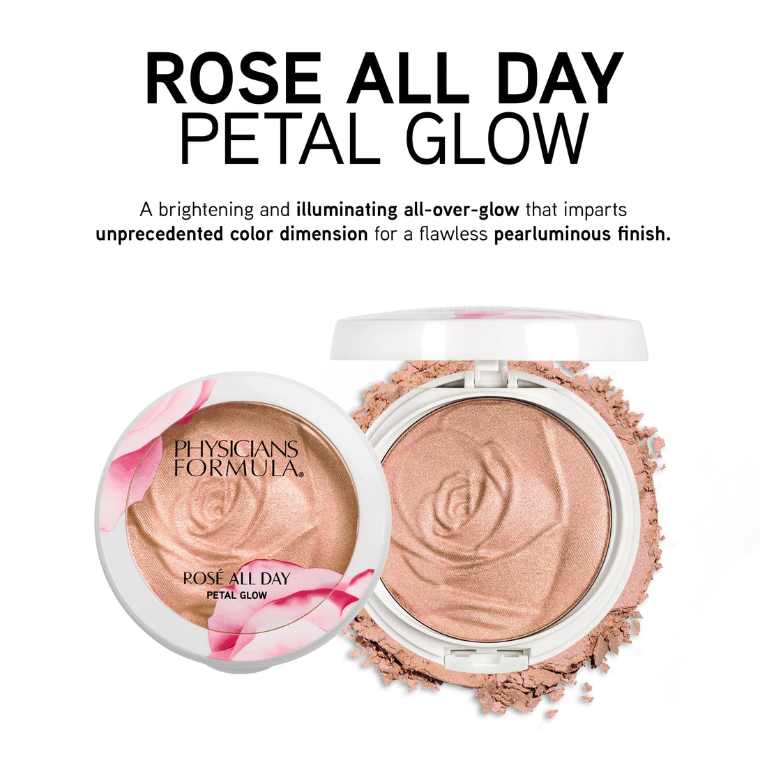 Physicians Formula Rosé All Day Petal Glow - PF11125 Shimmering Rose (Rose Gold) 0.32 oz - Pack of 1