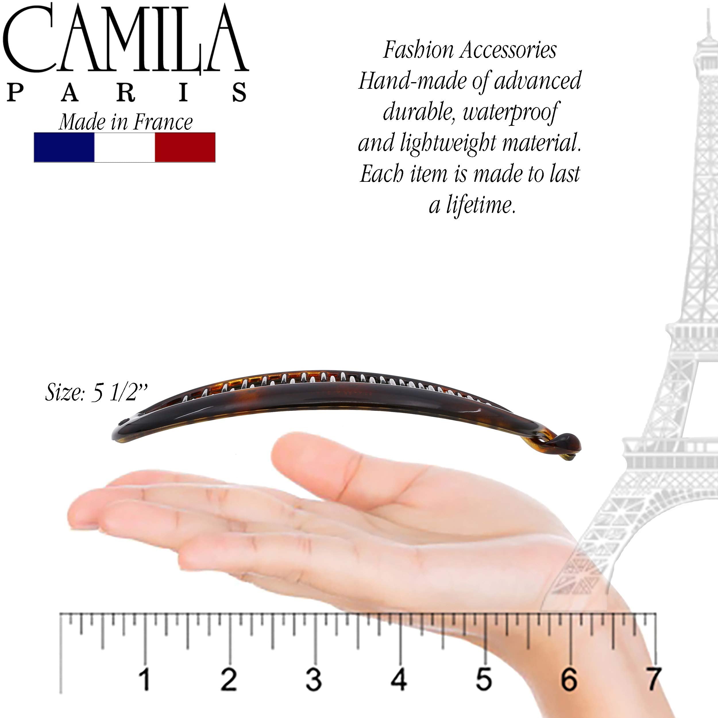 Camila Paris CP2 (6) French woman Hair Accessories, Hair Banana Comb. Strong and Durable Hair Ornaments. Made in France