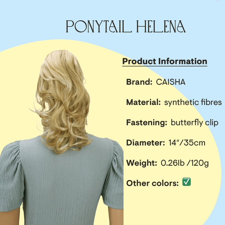 Prettyshop Hairpiece Light Blonde Mix H83: Prettyshop 14Hair Piece Ponytail Extension Straight Light Curled Nature Looking Heat-Resisting Different Colors (Light Blonde Mix H83)