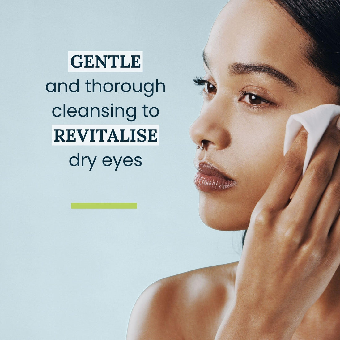 NOVEHA 60PCs Tea Tree Oil Eyelid & Lash Wipes | With Hyaluronic Acid, Green Tea & Chamomile For Blepharitis, Itchy & Stye Eyes, Individually Wrapped, Natural Eyelash Makeup Remover & Daily Cleanser