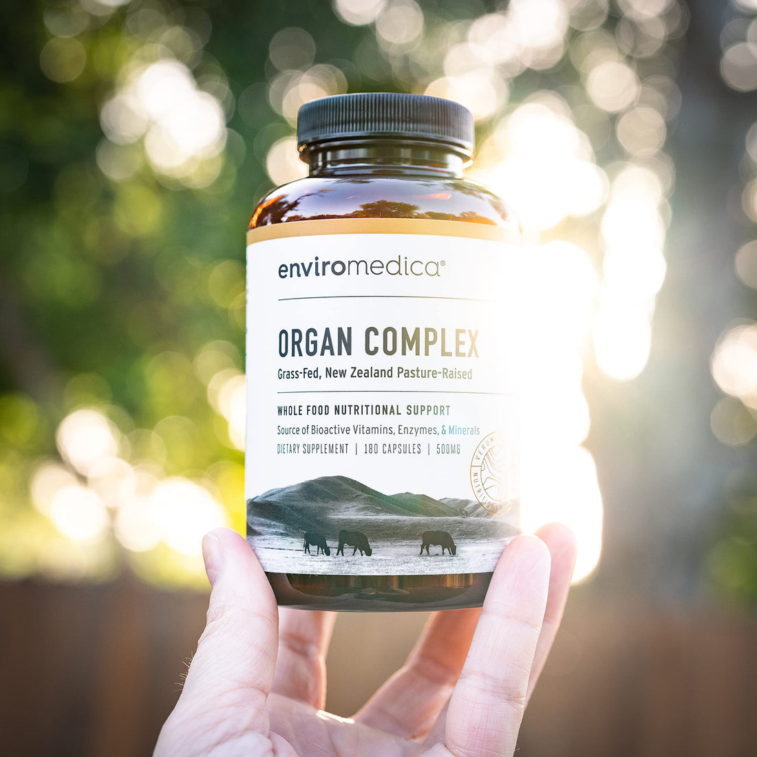 Enviromedica Grass-Fed Organ Complex: Freeze-Dried Beef Liver, Kidney, Heart, and Pancreas (180 ct)