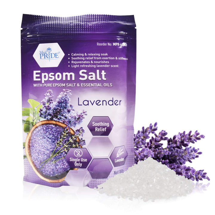 MED PRIDE Epsom Salt Foot Soak for Pain Relief, Bath Soak for Sore Muscles with Spearmint and Menthol Essential Oils, Soaking Salts, 19.2oz