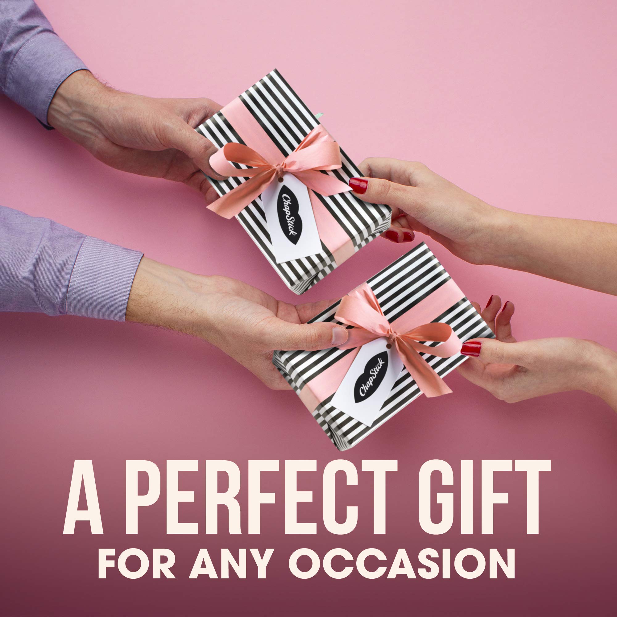 ChapStick Classic Strawberry Lip Balm, 9-Count – Tinted Lip Moisturizer, Juicy & Sweet, 0.15 Oz Ea