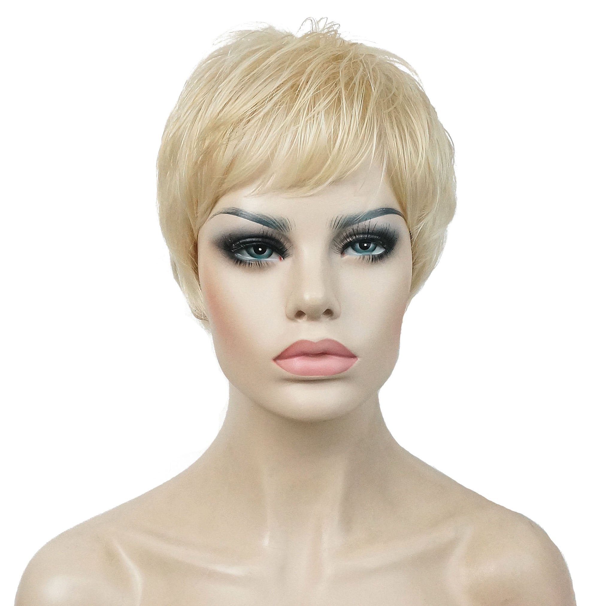 Lydell Very Short Layered Shaggy Full Synthetic Wig #613 Blonde Wigs