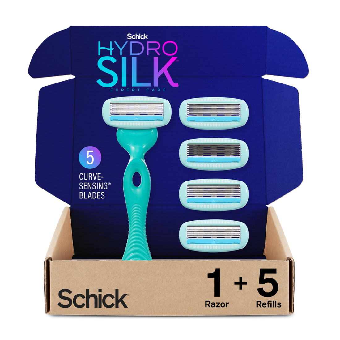 Schick Hydro Silk Sensitive Skin Razor for Women With 5 Moisturizing Razor Blade Refills