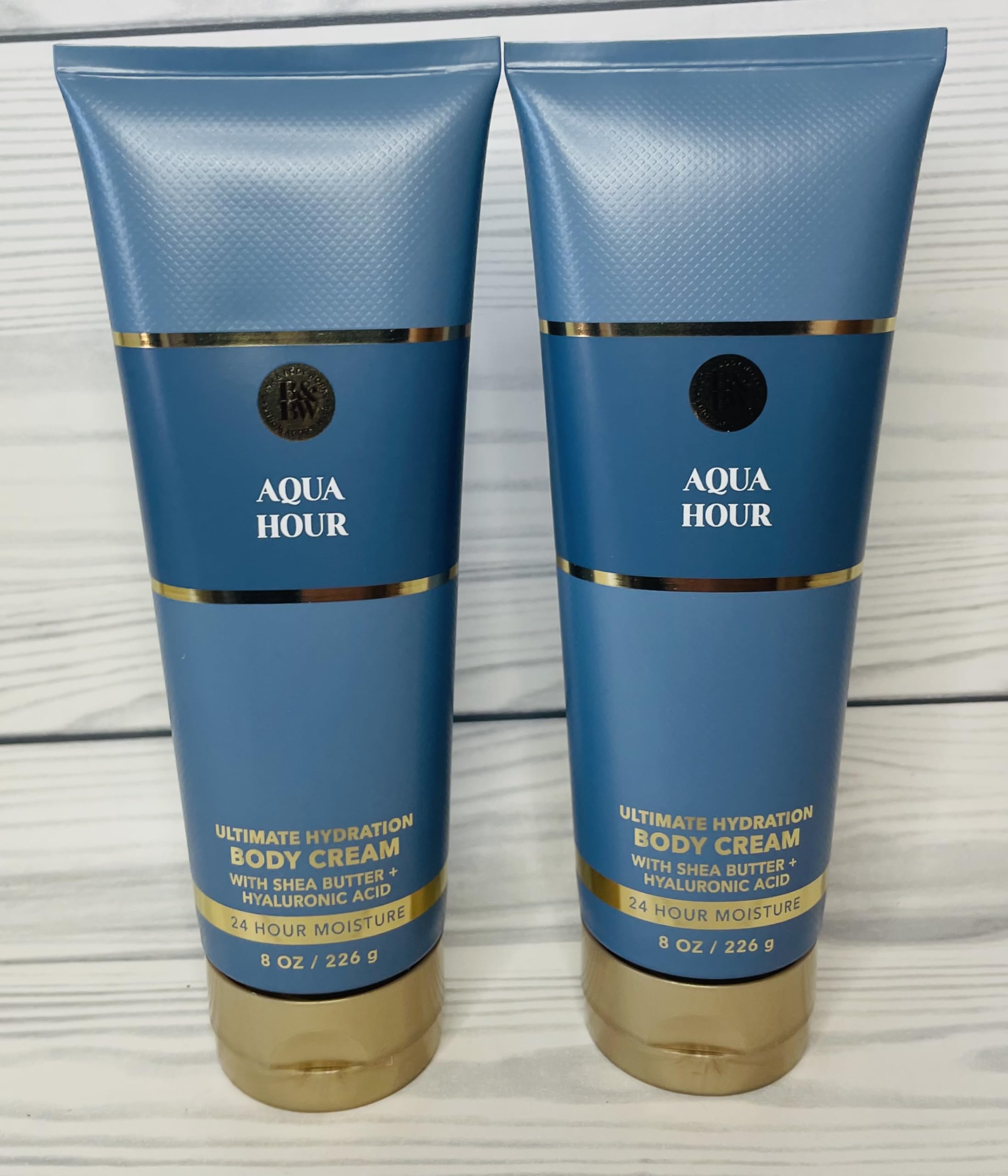 Bath & Body Works Aqua Hour Ultimate Hydration Body Cream 8 Ounces Pack of 2