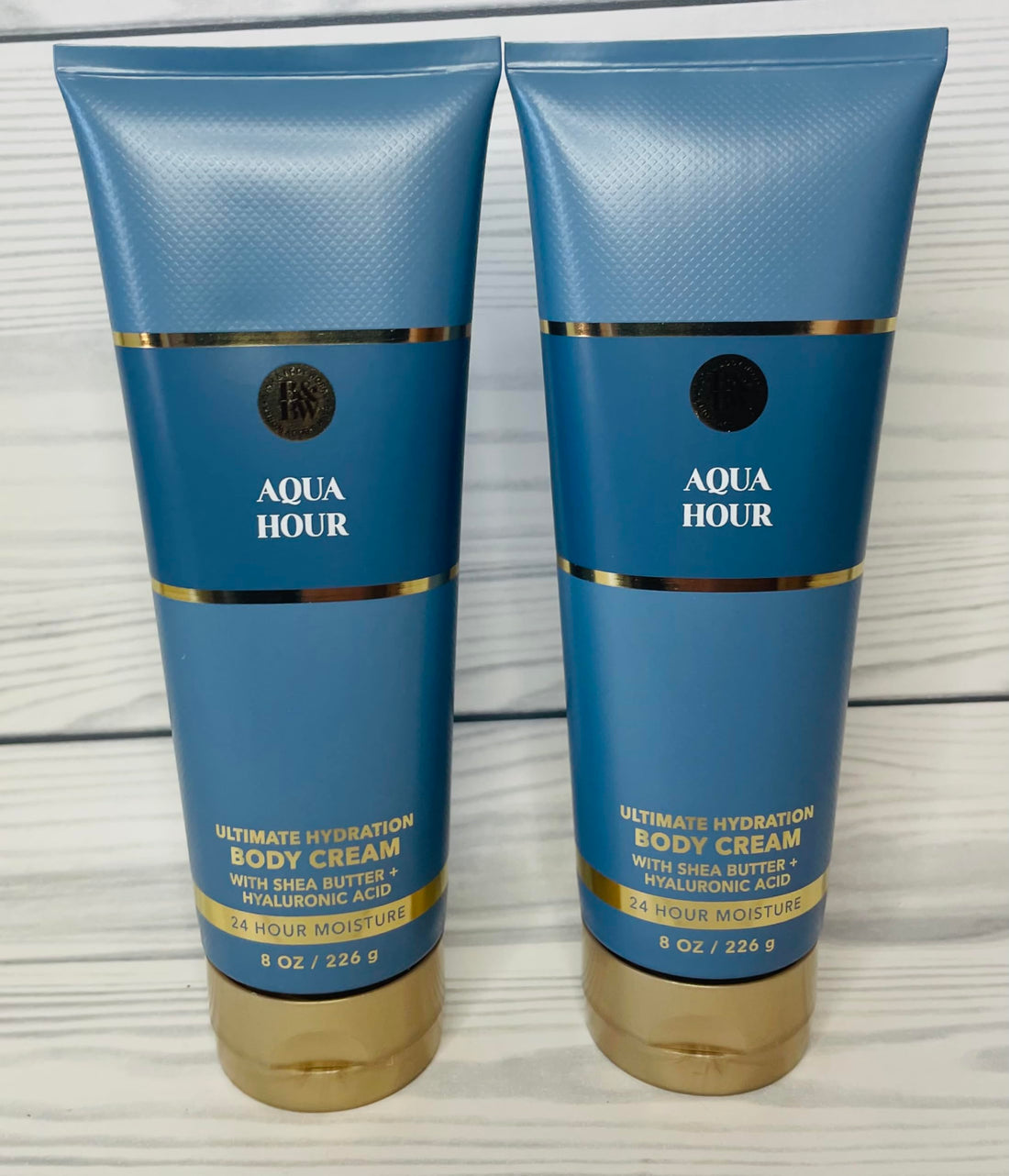 Bath & Body Works Aqua Hour Ultimate Hydration Body Cream 8 Ounces Pack of 2