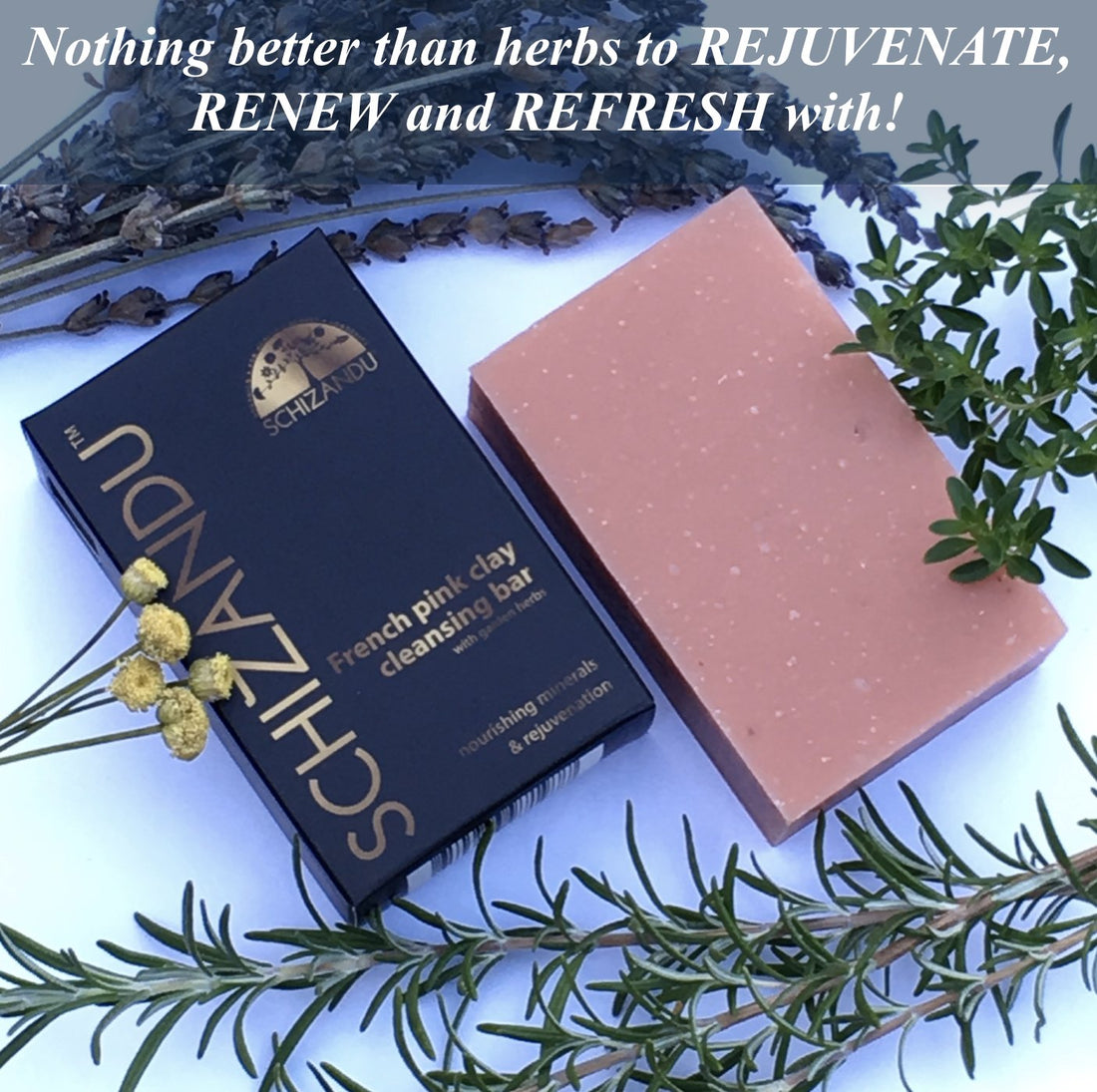 Clay Cleansing Bar Soap, Organic Herbal Skin Detox with French Pink Clay, Natural Luxury For Facial and Body Detoxification, Moisturizing, Nourishing Beauty Bar, Vegan, Non GMO, 4 oz