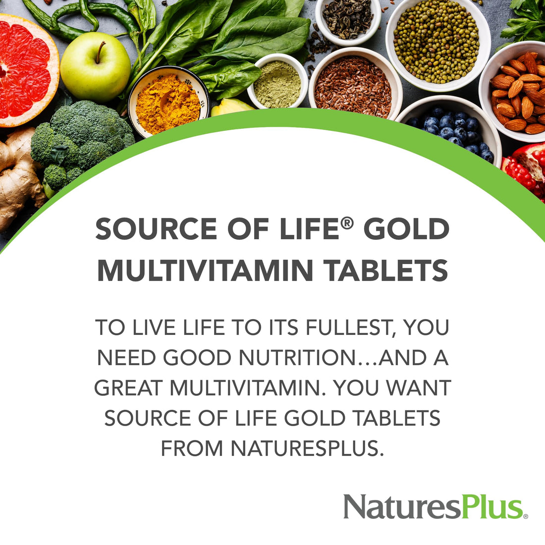Natures Plus Source of Life Gold Multivitamin - 180 Tablets - Blood Support, Bone Support, Healthy Immune System - Includes Vitamins D3, B12, K2 & Over 120 Whole Food Nutrients - 60 Servings