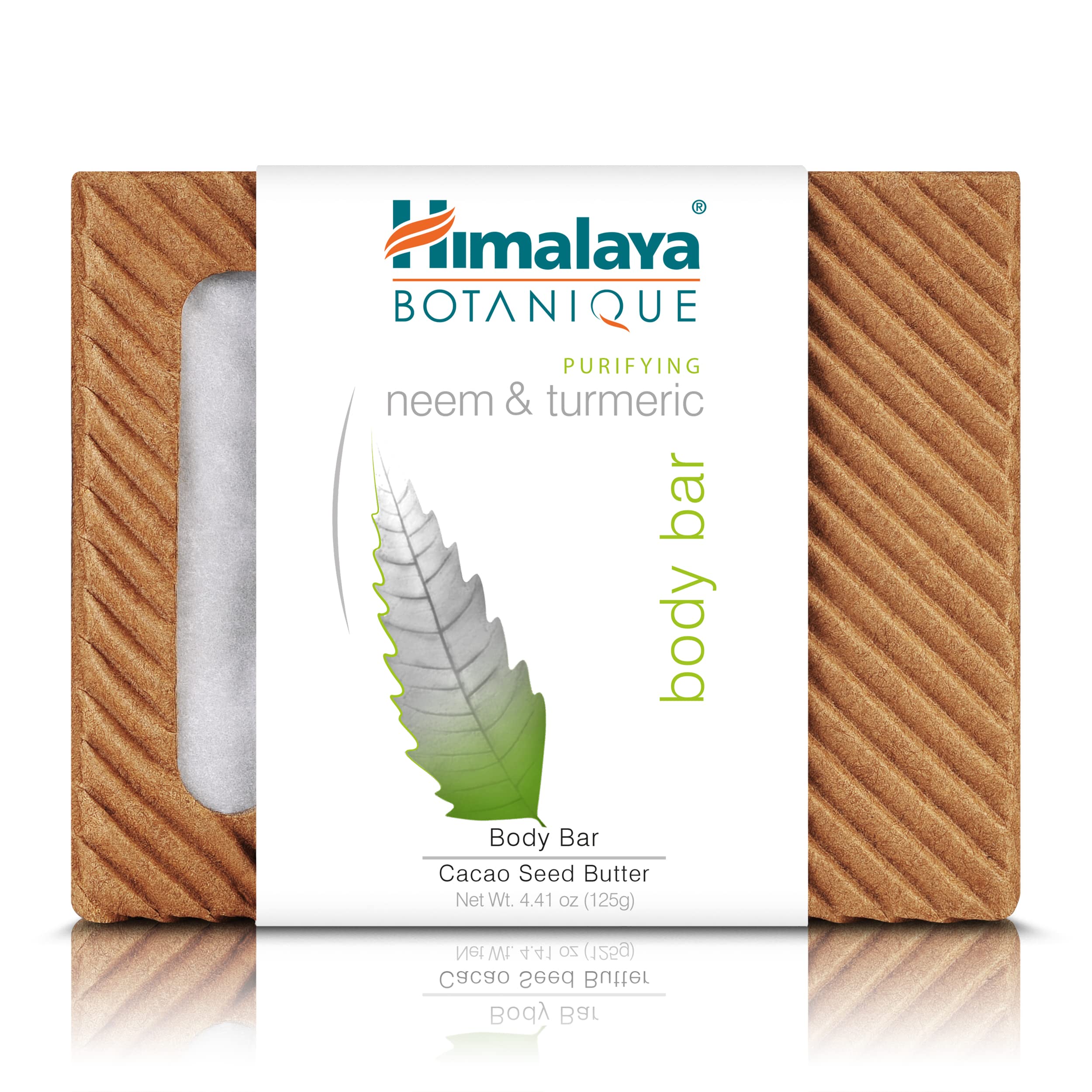 Himalaya Botanique Purifying Body Bar for a Total Body Deep Cleaning for Oily and Acne Prone Skin, Purifying Neem & Turmeric, 4.41 Ounce