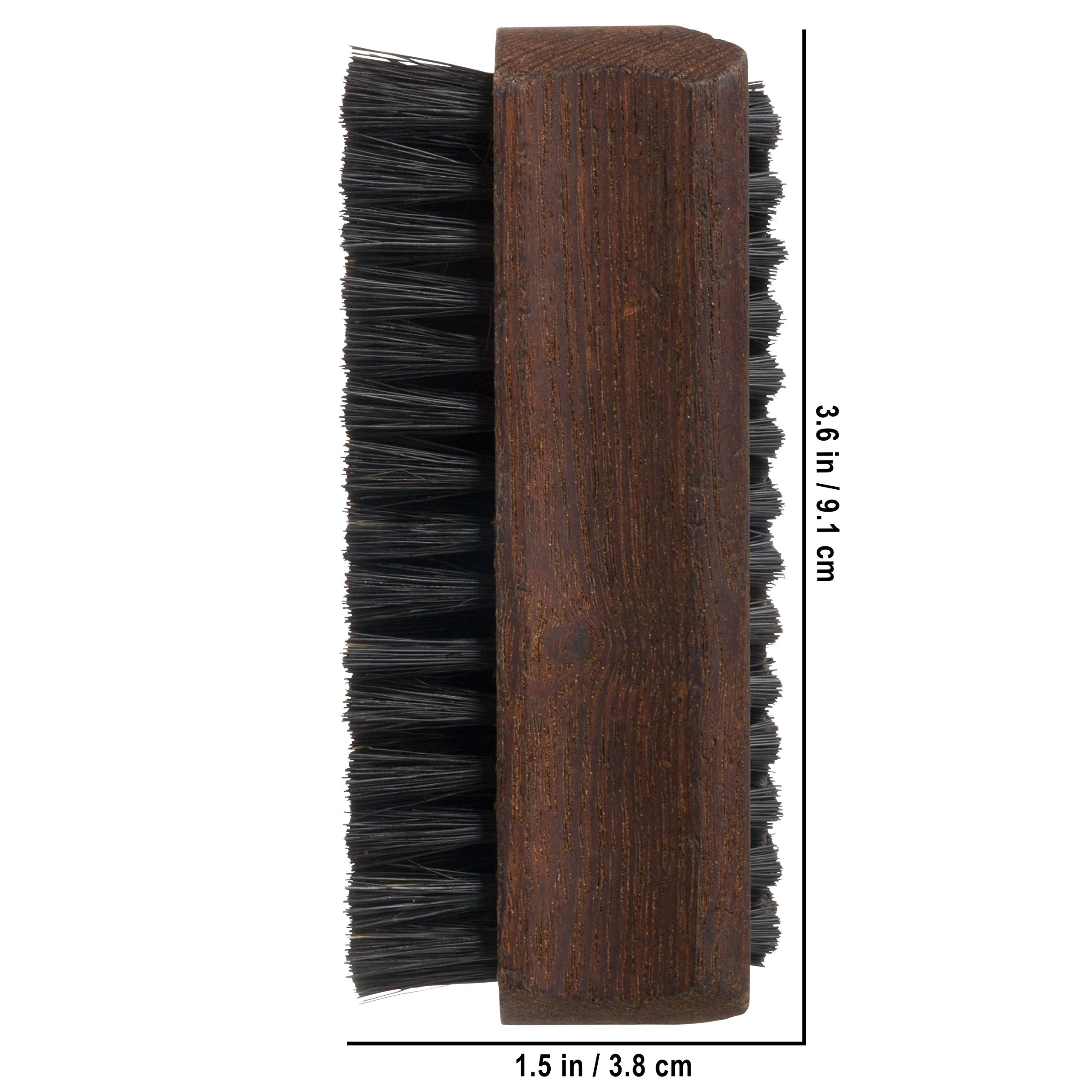 Set of 1, Oiled Thermowood with Black Pig Bristle : Bürstenhaus Redecker Natural Pig Bristle Nailbrush with Oiled Thermowood Handle, 3-3/4-Inches by 1-3/8-Inches, Black