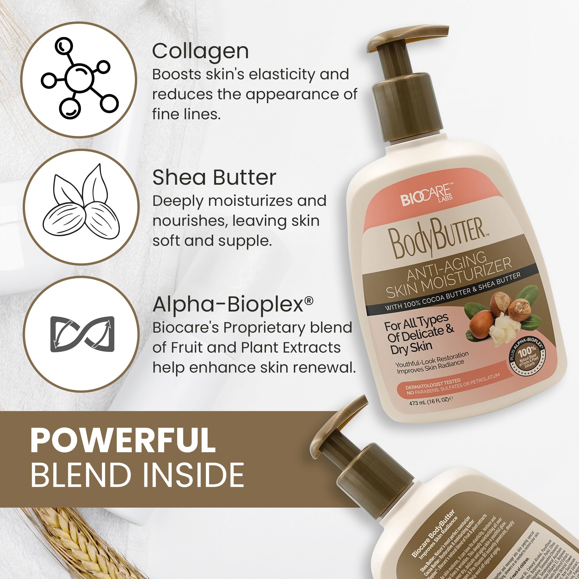 Naturally Clear Skin Body Butter Cocoa Butter/Shea 16oz