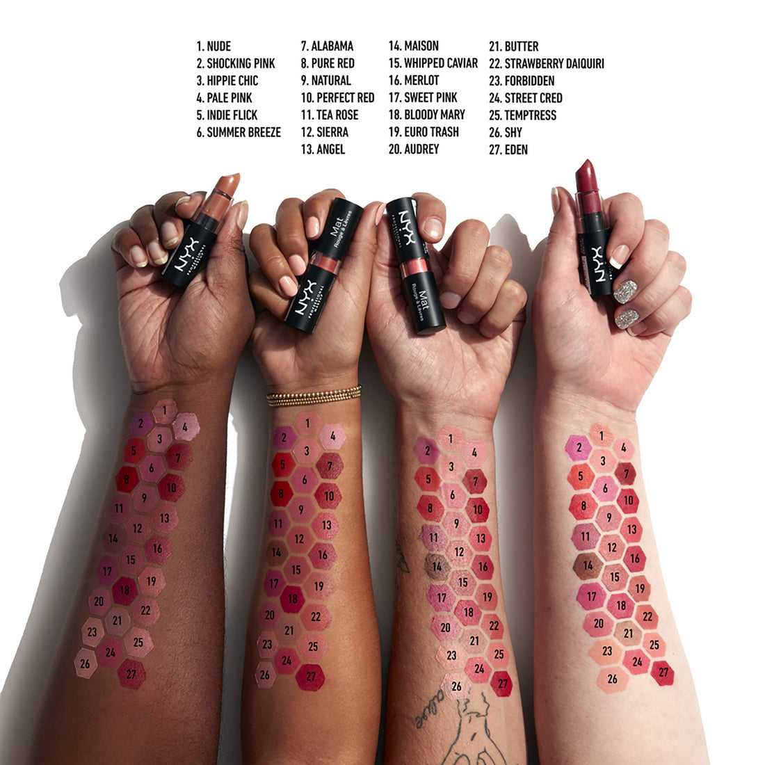 Nyx Professional Makeup Matte Lipstick, Temptress, 4.5g