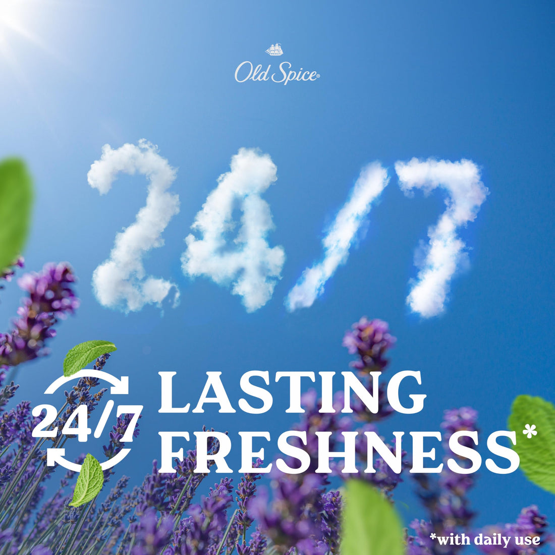 Old Spice Men's Deodorant Aluminum-Free Wilderness with Lavender, 3oz (Pack of 3)