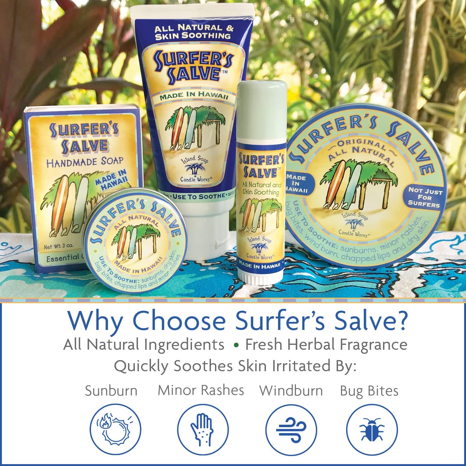 Island Soap & Candle Works Surfer's Salve, Tube
