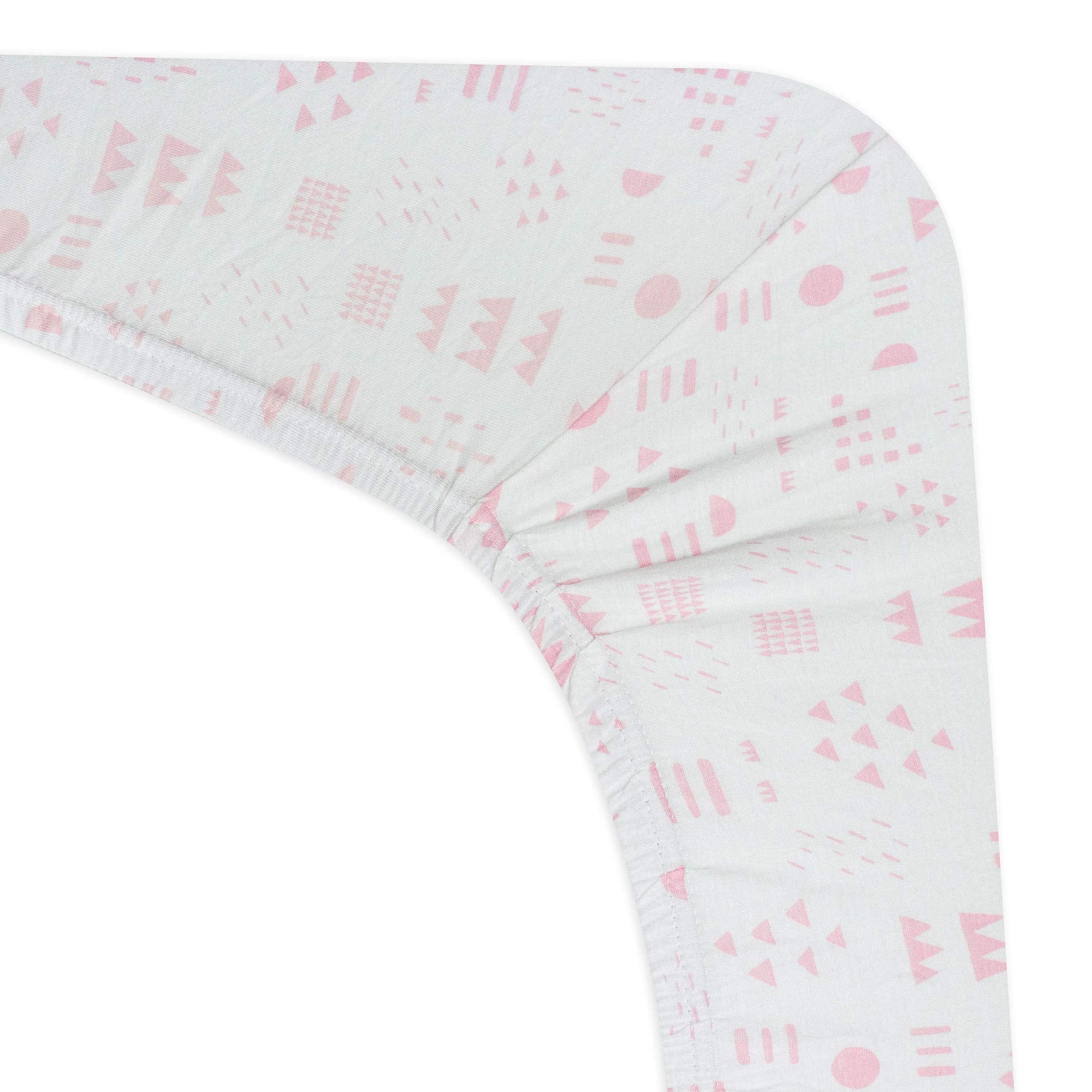 HonestBaby unisex-baby Classics Fitted Crib Sheets Set Standard Mattress, 100% Organic Cotton Baby Boys, Girls, Neutral, 1 Pack - Pattern Play Gray Heather, One Size