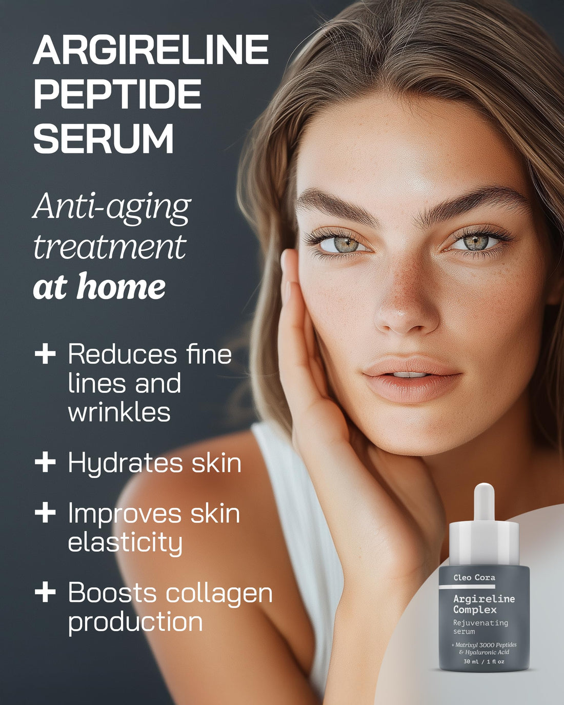 Argireline Serum with Matrixyl 3000 - Anti Wrinkle & Anti Aging Face Serum with Hyaluronic Acid, Tranexamic Acid & Niacinamide - 10% Argireline Peptide - Facial Skincare