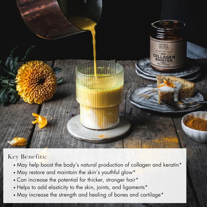 Anima Mundi Apothecary Vegan Collagen Powder - Plant-Based & Organic Collagen Booster - Supports Collagen & Keratin Production for Healthy Skin, Hair, Joints & Bones (4oz/113g)