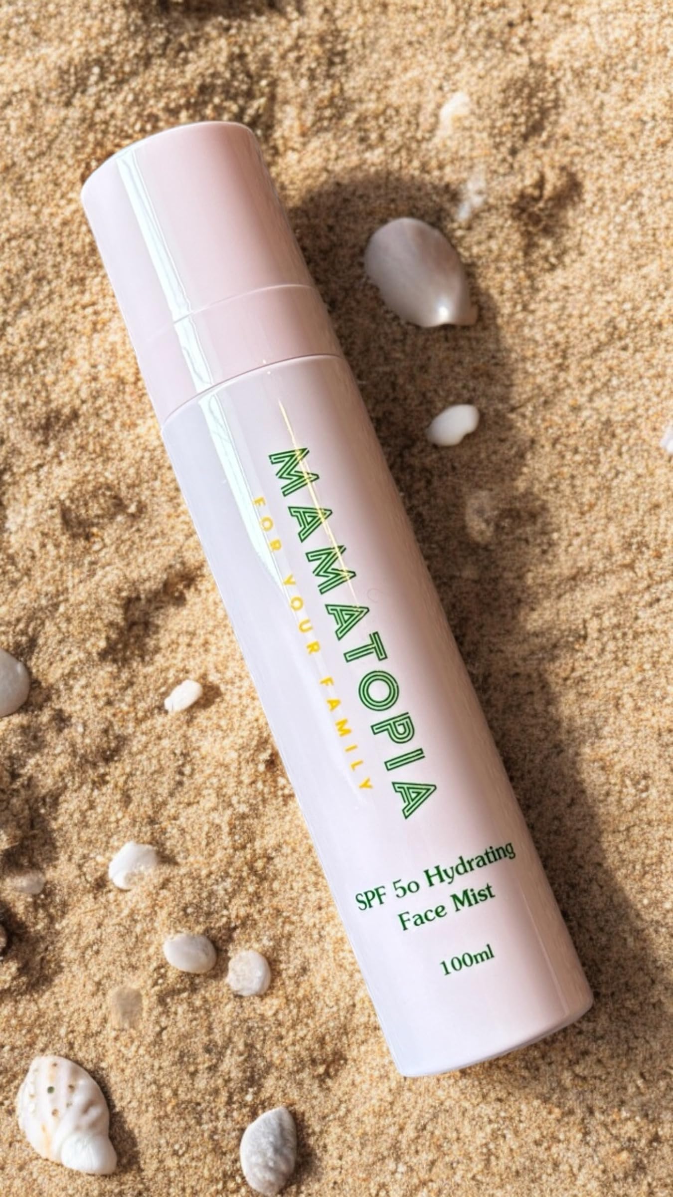 MAMATOPIA's Skin Care Extra Strength Hydrating Oil-Free, Non-Irritating, Natural Mineral Sunscreen Mist, SPF 50, Light Rose