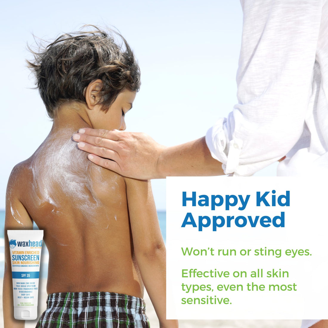 Waxhead Non-Nano Zinc Oxide Sunscreen, EWG Sunscreen with Zinc Oxide for Face + Body, Mineral Natural Non-Toxic Pure Sunblock, Biodegradable Cream Lotion Sun Block, Tattoo, Eczema Vitamin D + E (4oz)