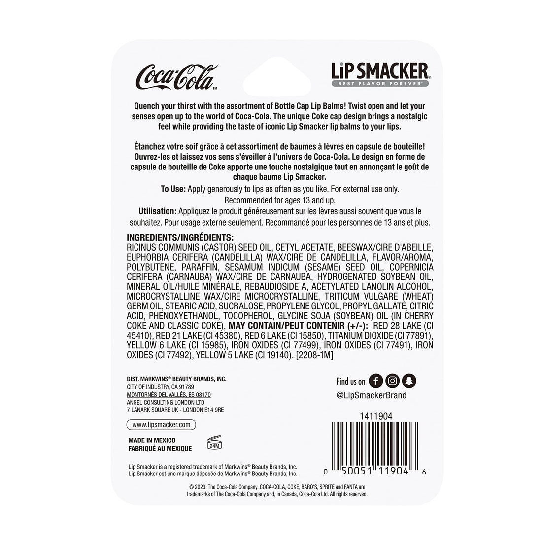 Lip Smacker Coca Cola Collection - Moisturizing, Soothing Coke Bottle Caps Trio