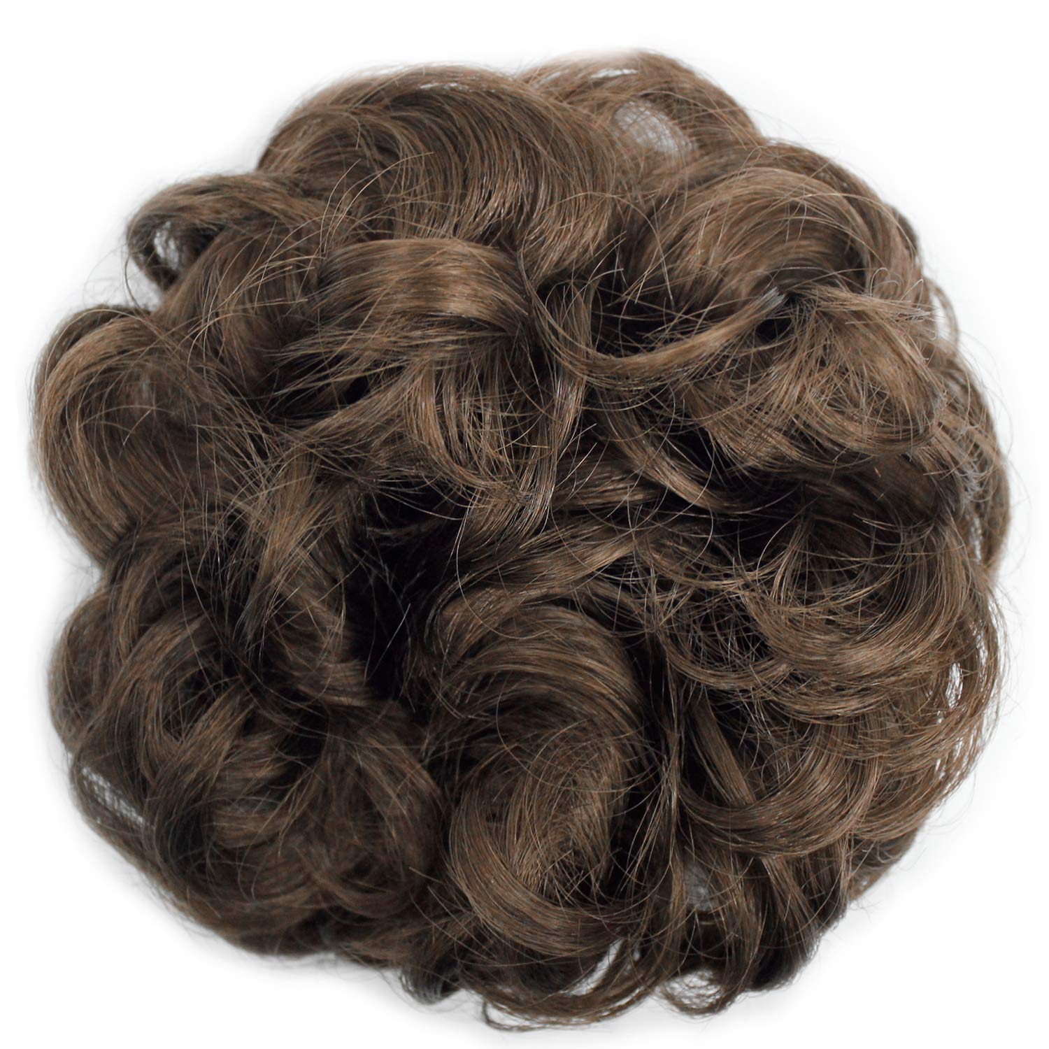 #10 : OneDor® Ladies Synthetic Wavy Curly or Messy Dish Hair Bun Extension Hairpiece Scrunchie Chignon Tray Ponytail (10#)