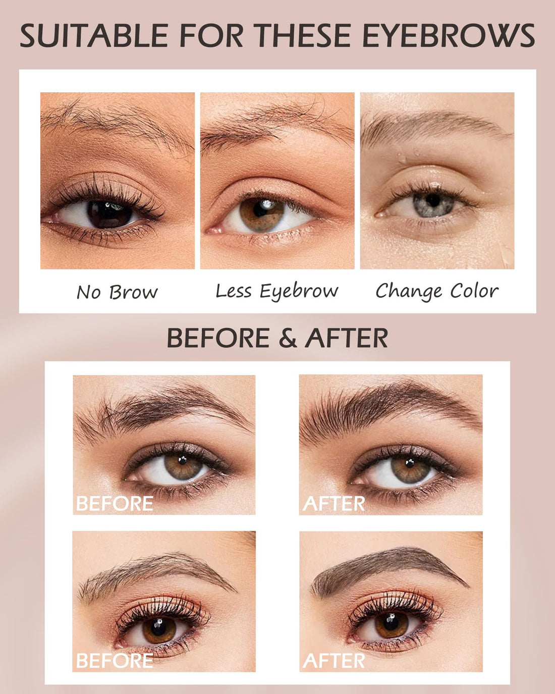 Waterproof Brow Gel Clear-2PCS Strong Hold Eyebrow Gel,Eyebrow Mascara Long-Lasting Quick-Drying Transfer-Proof Brow Setting Gel, Brow Shaping Gel for Natural-Looking Brows, Women Gift Eye Makeup-00#