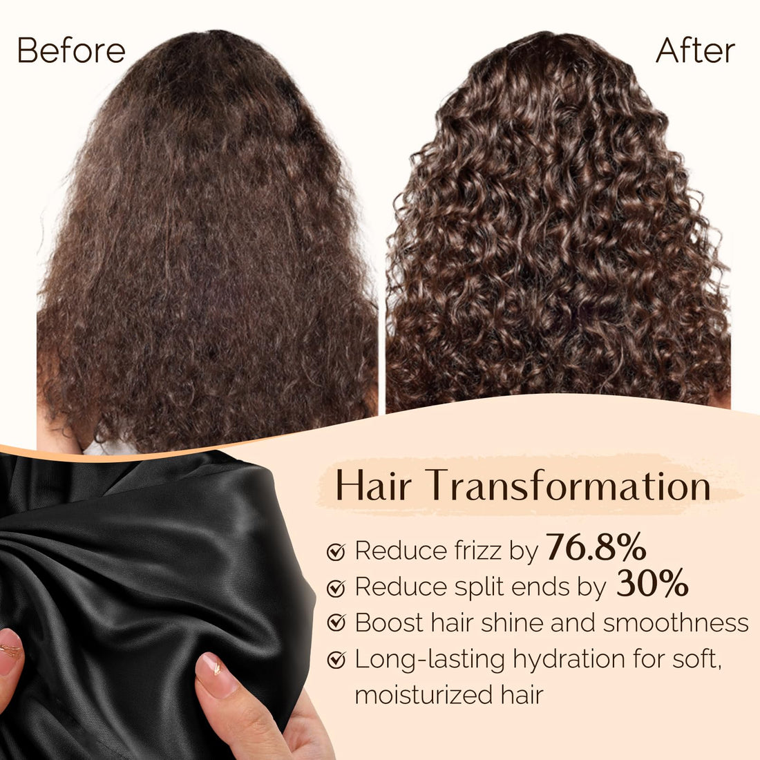 YANIBEST Silk Bonnet Satin Bonnet for Sleeping Women and Men, Adjustable Double Layer Hair Bonnet for Curly Braids Hair